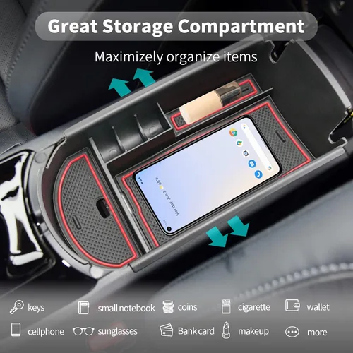 Vista 4 de CDEFG Organizador de accesorios de consola central para C-HR 2018 2019 2020 2021 2022 Para Ford Expedition 2025 2026 Accesorios de consola central