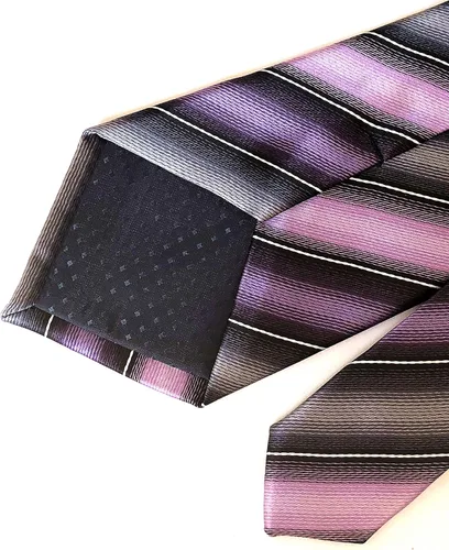 Vista 167 de Secdtie Corbata clásica de seda tejida jacquard a rayas para hombre