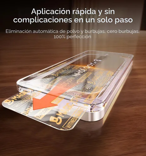 Vista 3 de MAGIC JOHN Protector de pantalla mejorado de 3ª generación para iPhone 12 ProMax de 6.7 pulgadas, HD transparente, película templada inastillable
