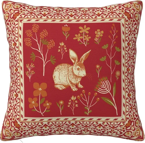 Vista 20 de Fundas de almohada William Morris diseño Strawberry Thief, fundas de almohada decorativas suaves para exteriores, fundas de almohada para decoración