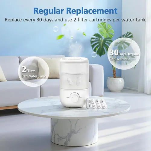 Vista 6 de Paquete de 10 Cartuchos de Desmineralización para Humidificador Compatible con Humidificadores LEVOIT de Relleno Superior, Classic 160, LV600S