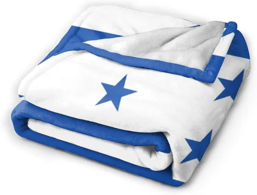 Vista 2 de Manta de Honduras, regalos de Honduras para hombres patrióticos, para hombres y mujeres, manta suave de franela de franela mullida para interiores