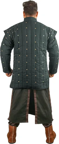 Vista 3 de Capa acolchada gruesa de Gambeson Aketon Chaqueta Armadura Tela de algodón