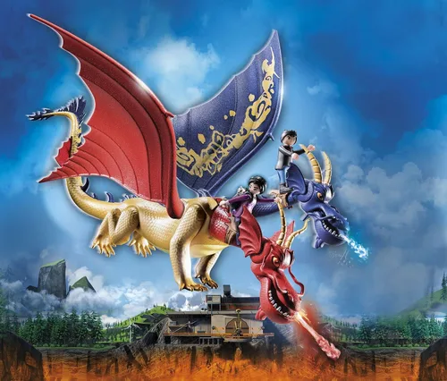 Vista 2 de Dragones de Playmobil Nine Realms: Wu, Wei y Jun