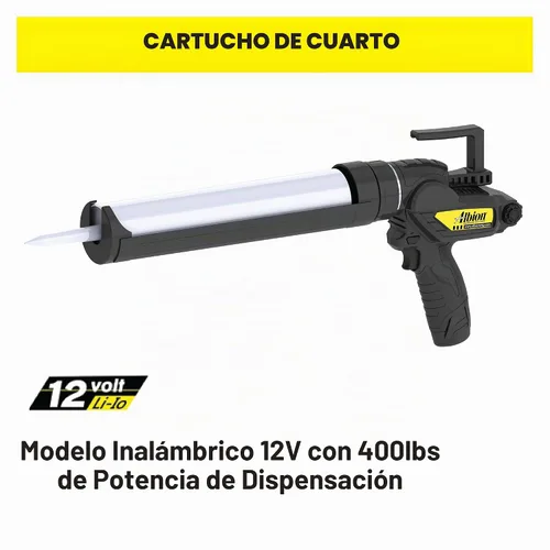 Vista 2 de Albion Engineering E12Q B-Line - Pistola de calafateo de cartucho inalámbrica, sin goteo, 12 V, 1 cuarto de galón