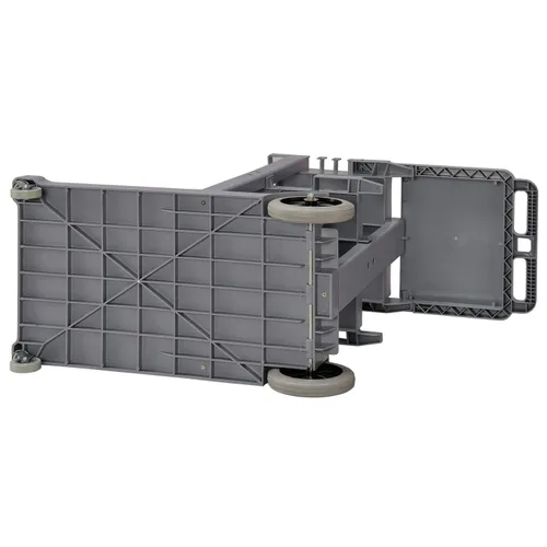 Vista 3 de Global Industrial Carrito de conserje gris con bolsa de vinilo de 25 galones