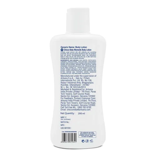 Vista 3 de Chicco Baby Moment Loción Corporal Tamaño 200 Ml.