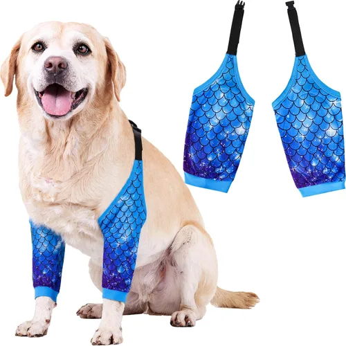 Vista 10 de Rodilleras protectoras para coderas de perro, rodilleras, manga para tratamiento de callos para heridas, patas delanteras para evitar lamer