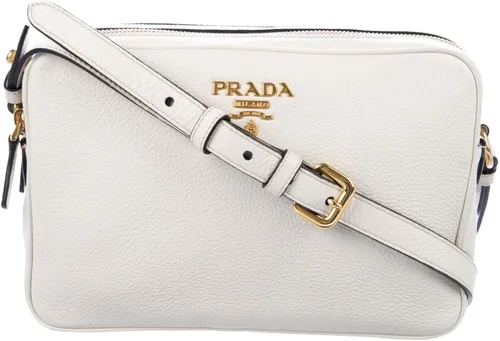 Vista 7 de Prada 1BH079 Vitello Phenix - Crossbody para mujer, color blanco