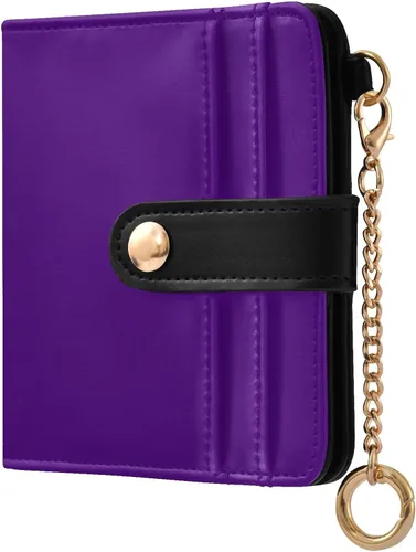 Vista 20 de Sinestour Azalea print Small Wallet for Women RFID Blocking Leather Bifold Small Purse with Zipper Coin Pocket ID Window Card Holder, Compact Credit