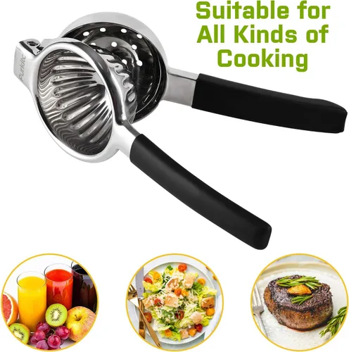 Vista 4 de Lemon Squeezer Citrus Juicer Lemon Juicer with Filter Premium Quality Heavy Duty Stainless Steel Sturdy Durable Manual Press Useful Kitchen Tool for