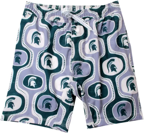 Vista 16 de Wes and Willy Pantalones cortos de natación con tecnología retro para hombre, para fanáticos de los deportes universitarios