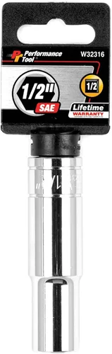 Vista 16 de Performance Tool W32334 1/2 Drive 1-1/16 6Point Deep Wall Socket, 1 paquete