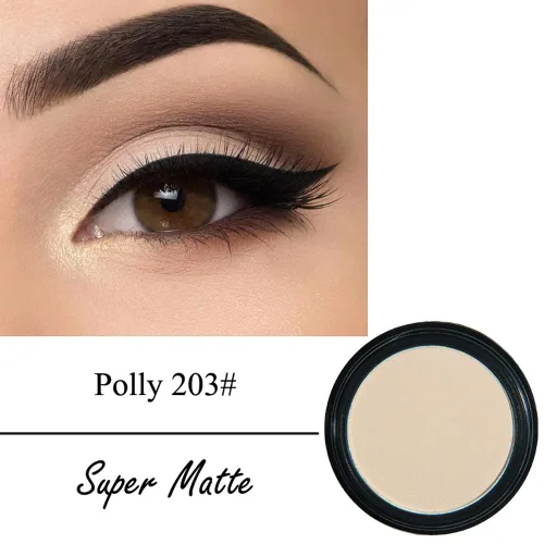 Vista 2 de Mysense Paleta de sombras de ojos individuales beige mate, maquillaje de sombra de ojos en polvo prensado, color nude neutro, alto pigmento de larga