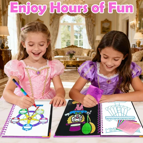 Vista 6 de FUNNYB&G Arte en papel de aluminio para niños - Manualidades de Navidad, regalos de fiesta, rellenos de calcetines para niños, suministros de arte
