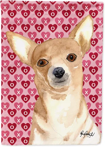 Vista 51 de Caroline's Treasures SS4484GF Bandera de jardín con diseño de bulldog inglés y corazones para el Día de San Valentín, bandera decorativa para patio