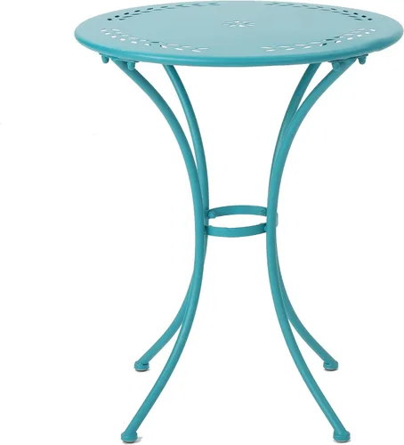 Vista 5 de Christopher Knight Home Lourdes Iron Bistro - Juego de 3 piezas, color verde azulado mate