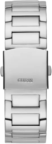 Vista 4 de GUESS US - Reloj de corte con diamantes de imitación plateados para hombre, plateado