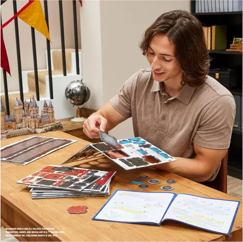 Vista 7 de 4D Build, Kit de modelo 3D de Hogwarts Express de Harry Potter, coleccionables de Harry Potter y decoración de escritorio, rompecabezas