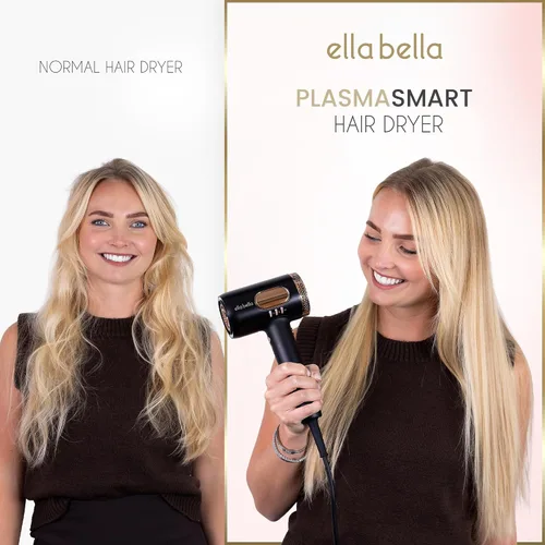 Vista 6 de ELLA BELLA® Secador de pelo profesional de plasma inteligente con difusor • Tecnología avanzada de plasma Secador de soplado • Control inteligente