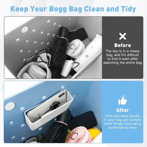 Vista 6 de Bogg - Organizador de bolsas Paquete de 2 soportes de almacenamiento con clip para bolsas Bogg Instalación interiorexterior Accesorios fáciles