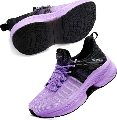 Vista 2 de Gokawyo Zapatos para caminar para mujer, zapatos de correr de malla transpirable
