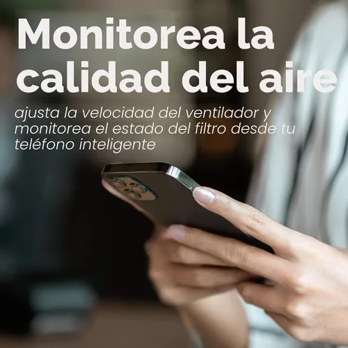 Vista 5 de IQAir HealthPro Plus XE - Purificador de aire con filtración HyperHEPA inteligente para habitaciones grandes de hasta 1125 pies cuadrados - Humo