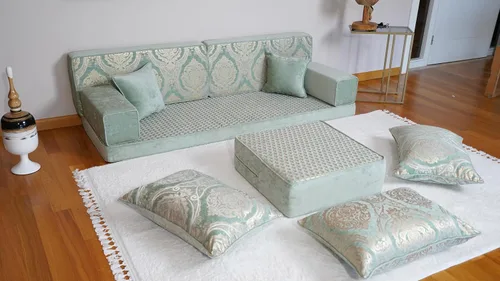 Vista 4 de arabicsofa Sofá de Majlis Árabe – Asientos de Piso Modulares Hechos a Mano