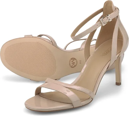 Vista 2 de Michael Michael Kors Kimberly - Sandalias de tacón con tiras y correa al tobillo para mujer