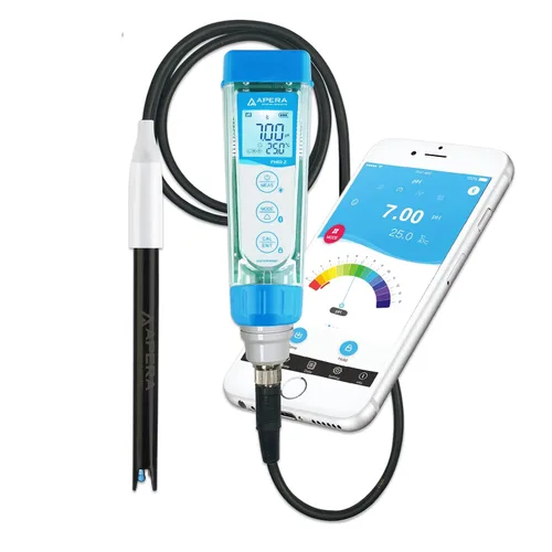 Vista 16 de Apera Instruments PH60Z-MS Kit de Probador de Medidor de pH Inteligente Portátil con Electrodo de pH Semi-Micro LabSen 246-5 ATC para Medición de pH