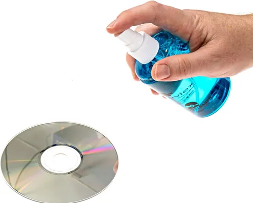 Vista 6 de Solución limpiadora de CD de alta calidad, líquido de limpieza compacto para CD y DVD con paño antiestático de microfibra, 7 onzas
