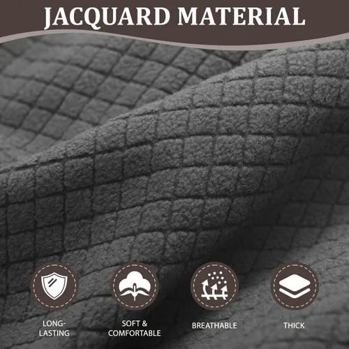 Vista 4 de ALIECOM Funda para Consola Central de Sillón Reclinable, Funda Elástica para Sofá Seccional Reclinable en Forma de L, Funda de Esquinas para Sofá