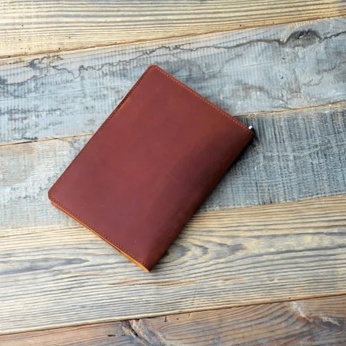 Vista 5 de JJNUSA Funda de cuero compatible con tops The Legal Pad Writing Pads de 5 x 8 pulgadas, regla legal, cuadernos envejecidos funda de cuero genuino A5
