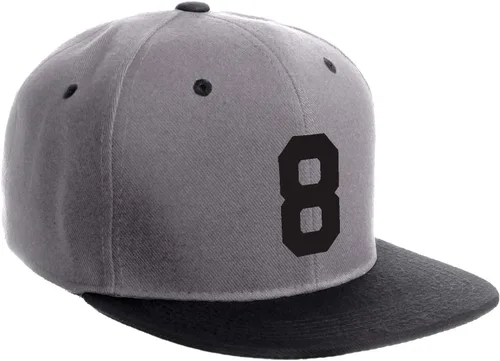 Vista 141 de Número de equipo modificado para requisitos particulares del jugador del color del sombrero del Snapback de la visera plana clásica de la visera