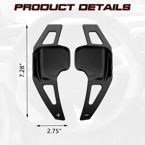 Vista 4 de x xotic tech Extensiones Negras de Paletas de Cambio Cubierta de Moldura Interior Compatible con BMW Serie 2 3 4 X1 X2 X3 X4 X5 X6 F30 F31 F15 F16