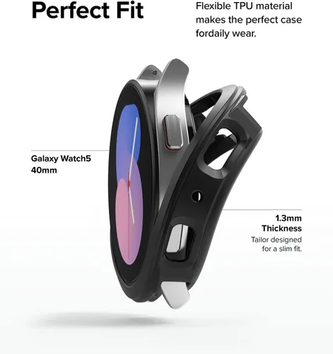 Vista 6 de Ringke Air Sports - Funda compatible con Samsung Galaxy Watch 5 de 1.575 pulgadas (1.575 in), suave, flexible, ligera, delgada, de poliuretano
