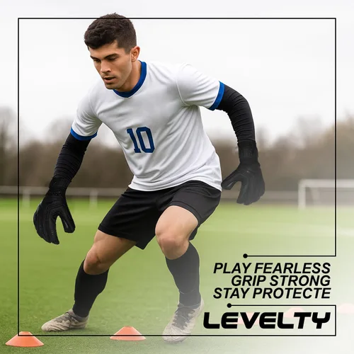 Vista 4 de Guantes de portero para adultos con protección para los dedos, guantes de fútbol transpirables para hombre, guantes de fútbol Giga Palm