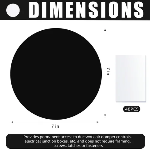 Vista 2 de Sosation 6 piezas de cubierta de techo para placa de pared, 48 unidades Negro