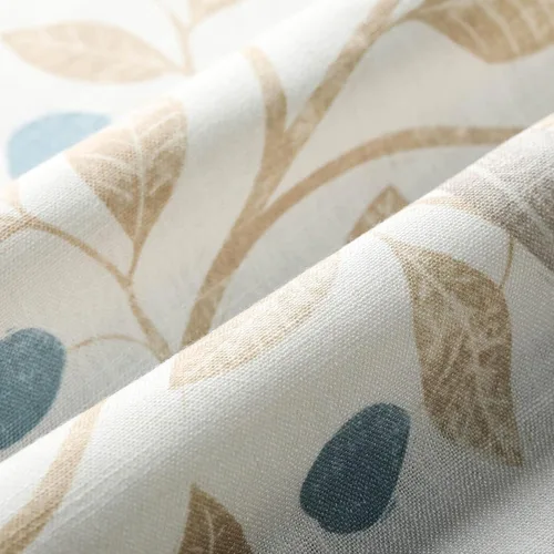 Vista 4 de VOGOL Cortinas con estampado de pájaros campestres, 30 x 24 pulgadas, 2 paneles, beige Linen Look Texture, Decorative Small Window Treatment