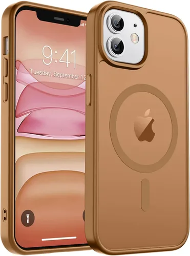 Vista 59 de zapica Funda magnética para iPhone Air, con protector de pantalla de vidrio templado, compatible con MagSafe, translúcida mate, a prueba de golpes