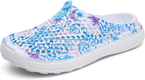 Vista 8 de LIBINXIF Zuecos de jardín para mujer, de malla, transpirables, sandalias de playa, zapatos de ducha, zapatos de agua, zapatos antideslizantes