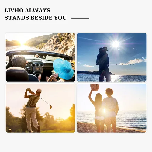Vista 6 de Livho - Gafas de sol de moda para mujer y hombre, con protección UV 400