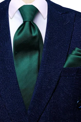 Vista 2 de Dubulle Corbata de Seda Floral de Paisley para Hombre Corbata a Rayas y Pañuelo de Bolsillo Gemelos Conjunto Boda Negocios