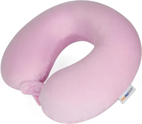 Vista 17 de SAIREIDER Almohada de viaje de espuma viscoelástica 100% pura, almohada de viaje para el cuello, almohada de avión para viajes, automóvil, hogar