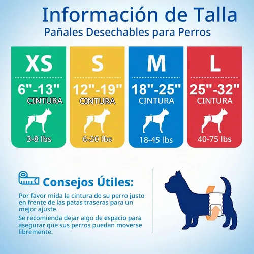 Vista 5 de Pañales Pet Soft para perro, desechables, para perros macho, xs
