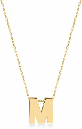 Vista 16 de Gelin 10K Solid Gold Initial Necklace for Women (A to Z All Letters)