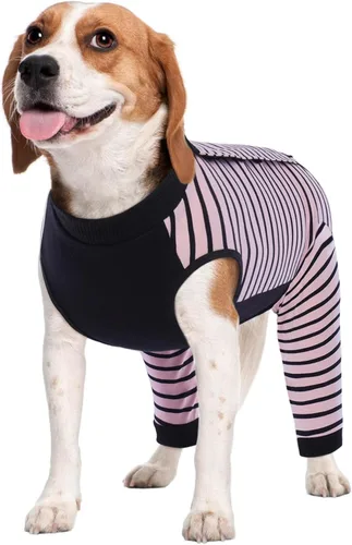 Vista 29 de Kuoser Traje de Cirugía para Perro Hembra Esterilización Macho Castración, Manga de Pierna de Perro para Dejar de Lamer Enterizo Suave para Perro