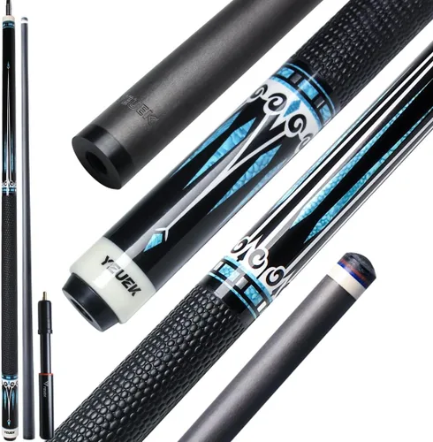 Vista 16 de Carbon Fiber Pool Cue Stick 11.5mm 12.5mm Low Deflection Pool Stick with Wood Butt Professional Cue Stick with Adjustable Extension
