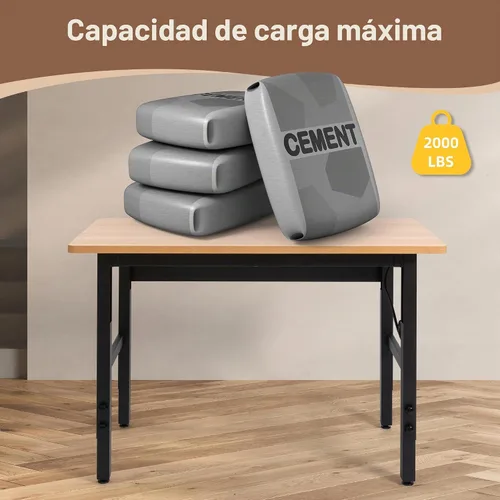 Vista 6 de Banco de trabajo ajustable de 48" con tomas de corriente y 5 ajustes de altura