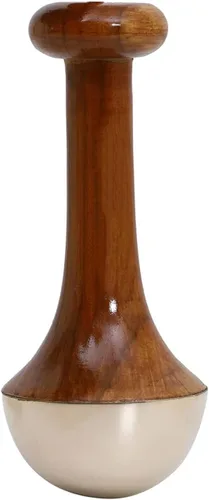Vista 6 de Kansa Wand Masajeador facial y de pies, beneficios ayurvédicos del bronce, restaurando el brillo a través de la desintoxicación (pequeño)